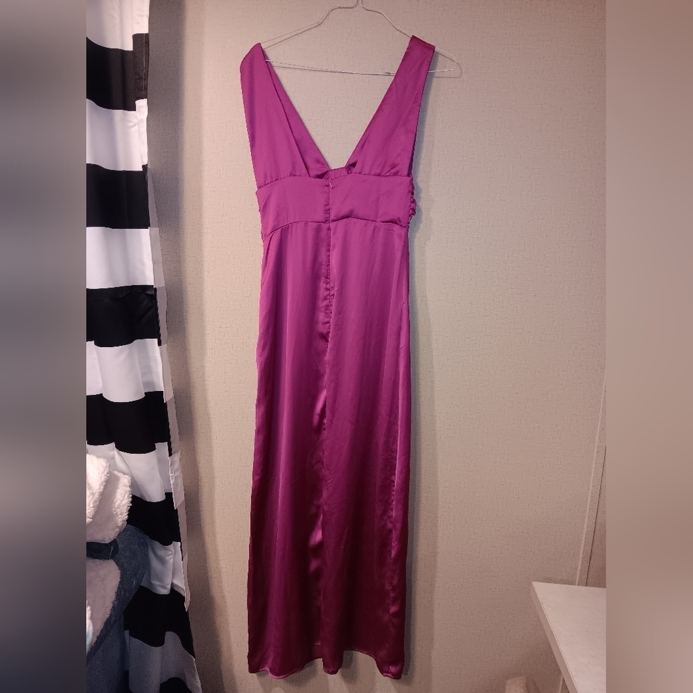 Princess Polly Alita  Fuchsia Backless Maxi Dress Sz 12 - Picture 3 of 5